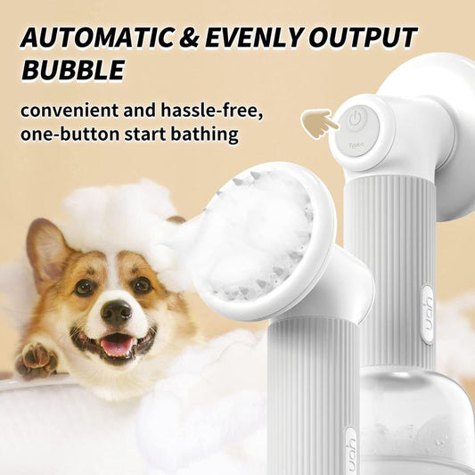 BubbleEase™ by Uahpet – Wireless Dog & Cat Scrubber with Built-in Suds System