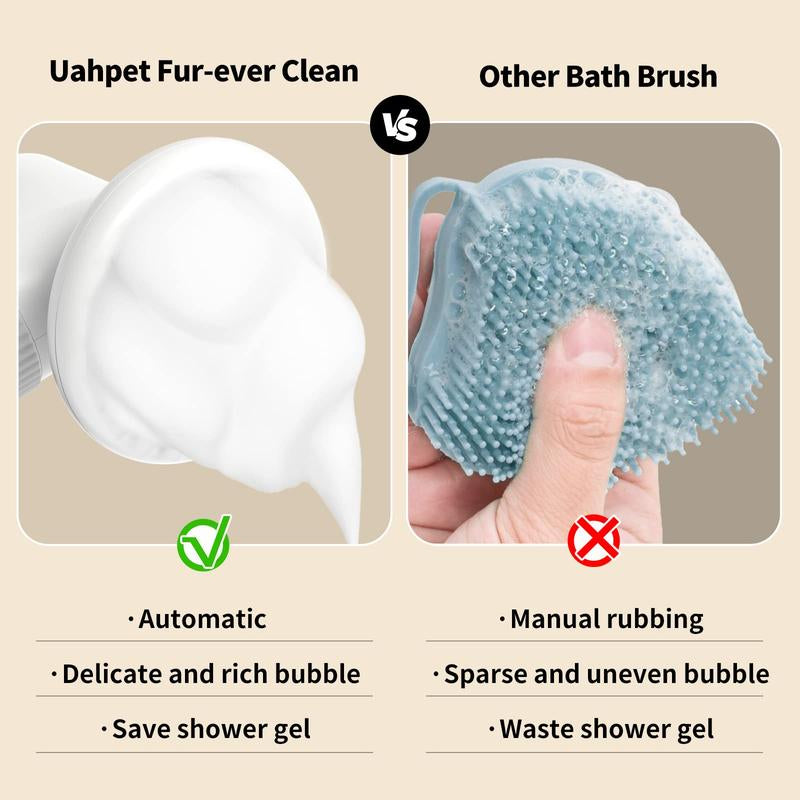 BubbleEase™ by Uahpet – Wireless Dog & Cat Scrubber with Built-in Suds System